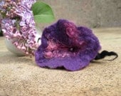 Deep Purple Felt Flower Brooch Pin Wool Silk Tango Flamenco Mothers Day Gift Pansy Violet Pink