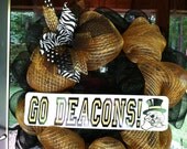 Wake Forest Mesh Wreath