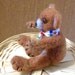 handmade mini wool teddy bear, copper, brown, OOAK, sheep, needle felted, lamb,primitive