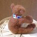handmade mini wool teddy bear, copper, brown, OOAK, sheep, needle felted, lamb,primitive