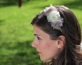 white flower headband