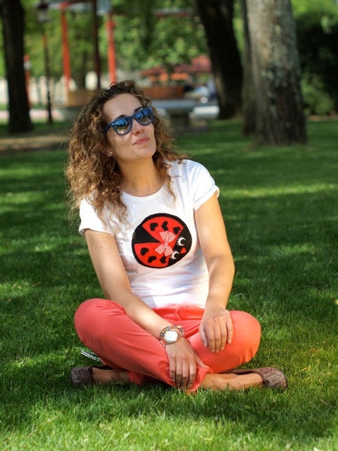 Mrs. Ladybug felt t-shirt