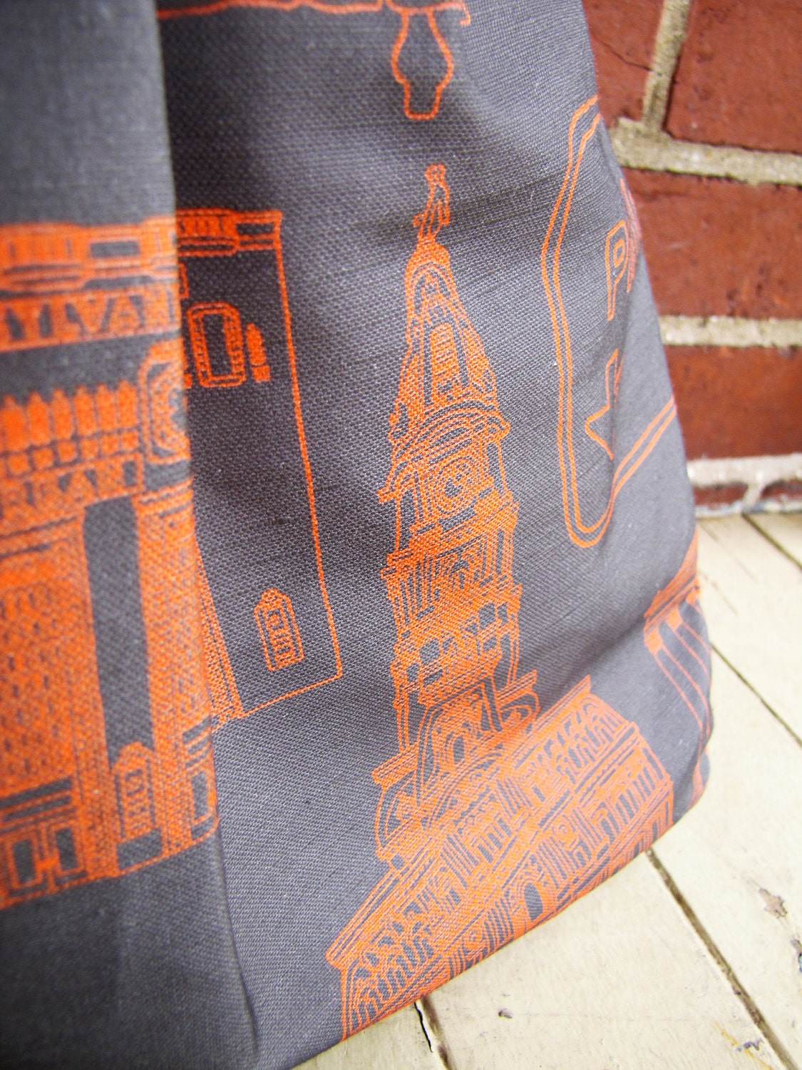 Philadelphia Landmark Bag - Gray & Orange