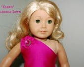 18" Doll PATTERN Elegant Ballroom Gown, One Shoulder Strap