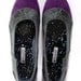 Handmade Eco-vegan Ballet Flats - Purple and Grey - Hand Screen Printed Illustration - Recycled Tire Soles