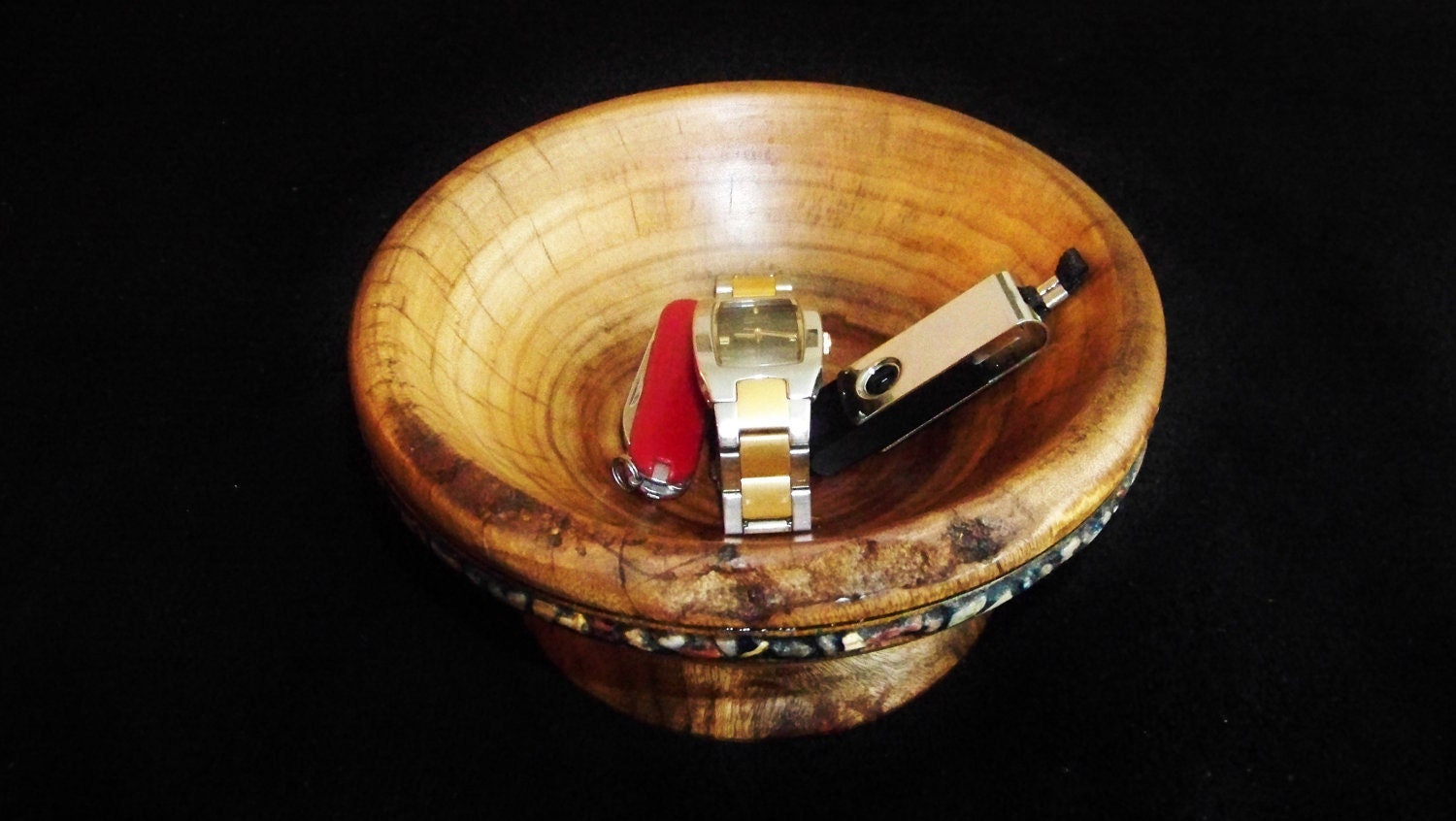 Bowl with Stone Inlay