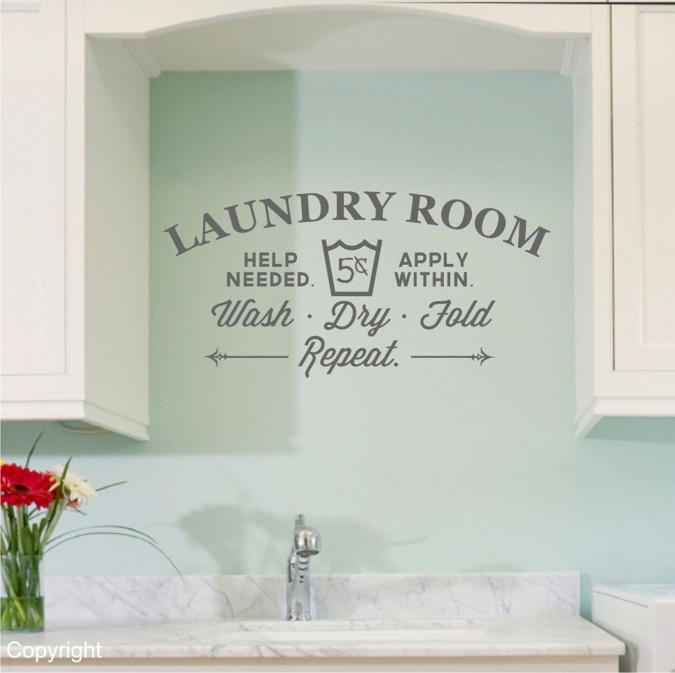 Laundry Room vinyl wall decal sticker (large)