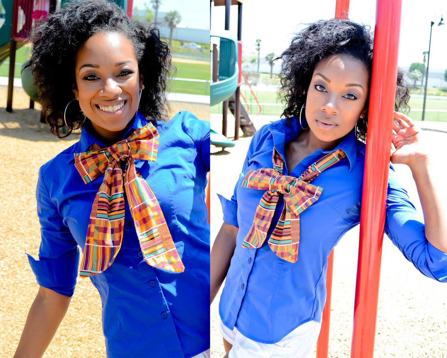 Kente Long Neck Bow