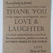 Wedding Thank You Card - guests' dinner plates or wedding favor