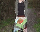 Upcycled patchwork festival pixie skirt - size small