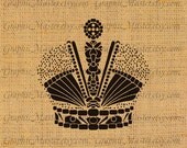 French Crown Royal Vintage Digital Collage Sheet Image Iron On Transfer For Prints Jewelry Fabric Pillows Tea Towels Tote Bags Crowns 6