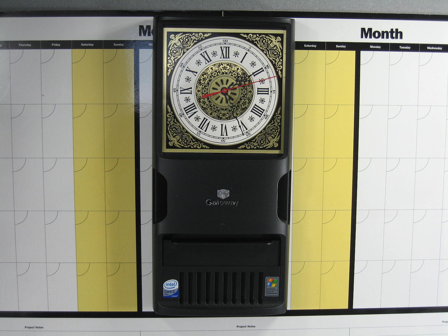 Handmade Upcycled Wall Clock Computer Art Office Home Decor Housewarming Gift Clocks by DanO -- Free Priority Shipping Included