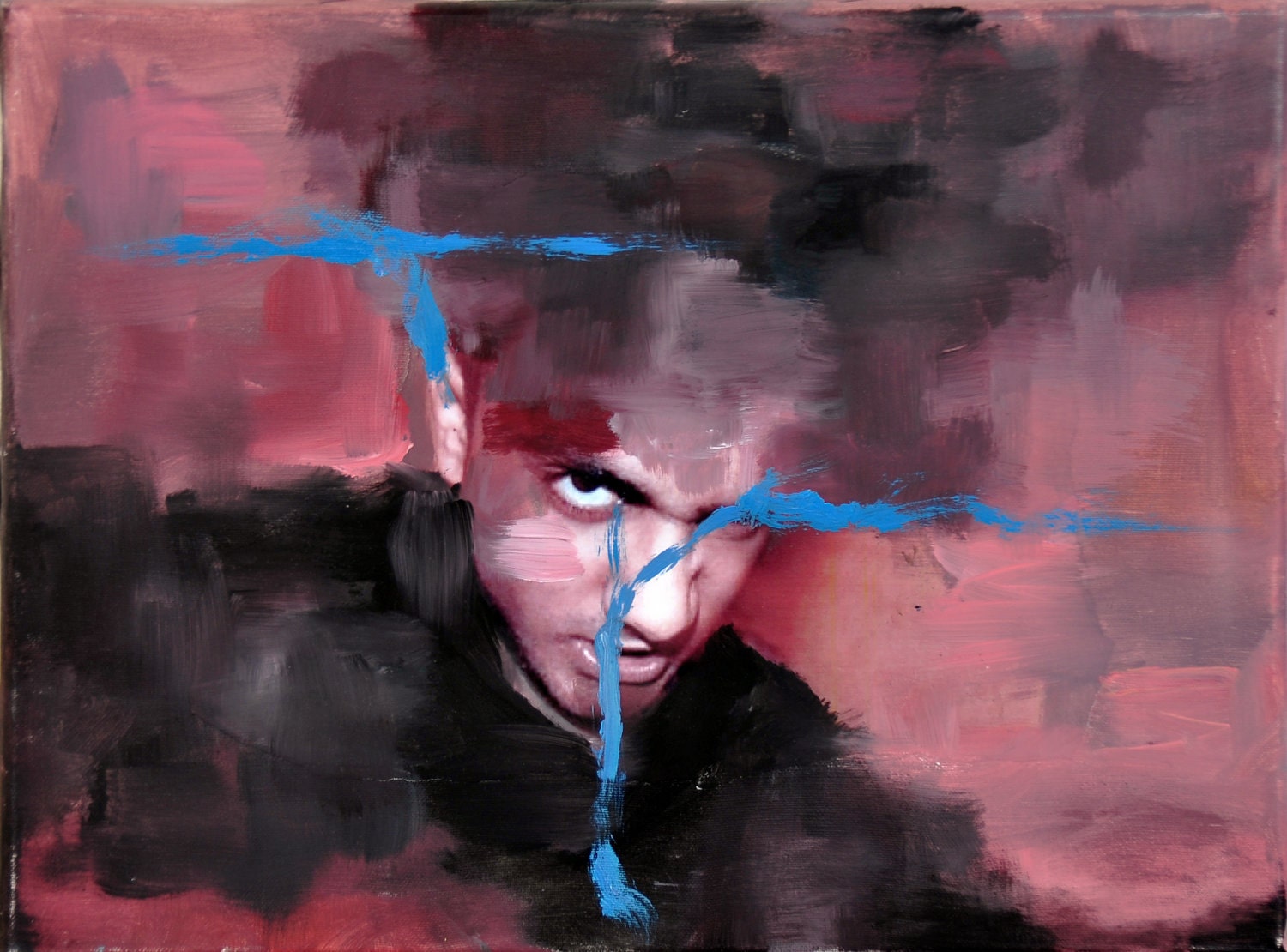 Hasan - Mixed Media, Original Painting, Portrait, Fine Art Photography, canvas, acrylics