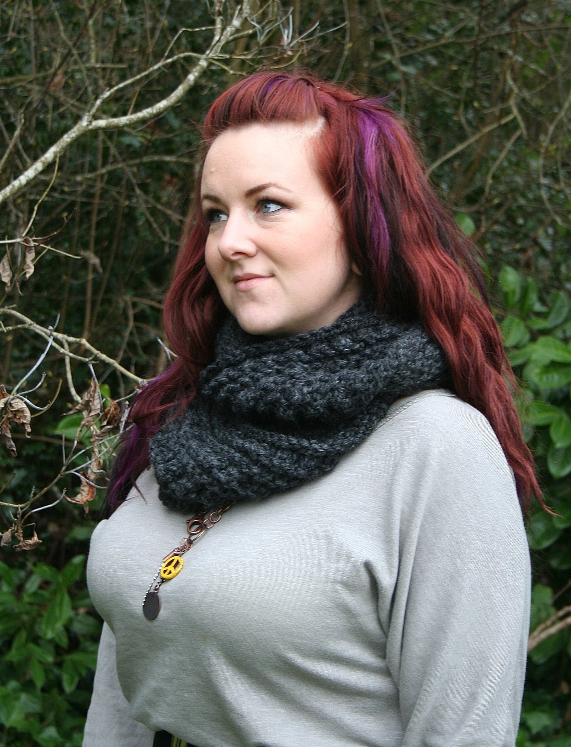 Charcoal Cowl/ Infinity Scarf