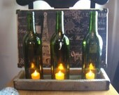 Three Repurposed Wine Bottles into Tea Light Candles