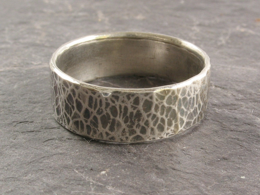 Hammered Sterling Silver Band Size US 5