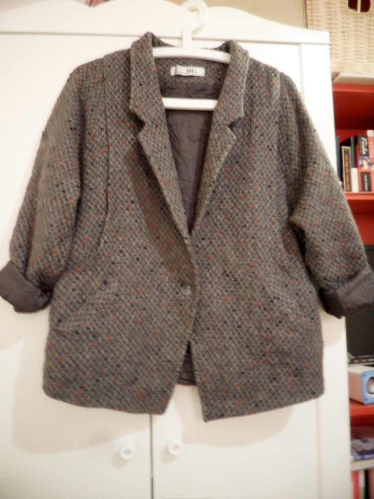Vintage Tweed & Mohair Lady's Jacket size s-m from the 80's