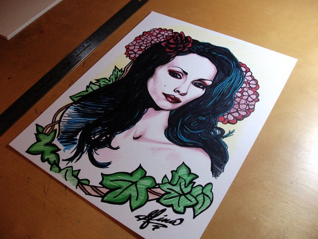 Aprella - Art Nouveau Style Drawing by Gina King