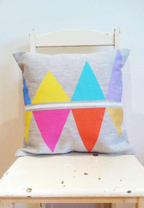 Bright Reflections - Cover only - Wildly comfortably throw cushion in pastel rainbow, for your home.