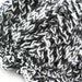 Black White Raglan Buttoned Hand Knit Wrap Arrowhead Lace Shawl Shrug