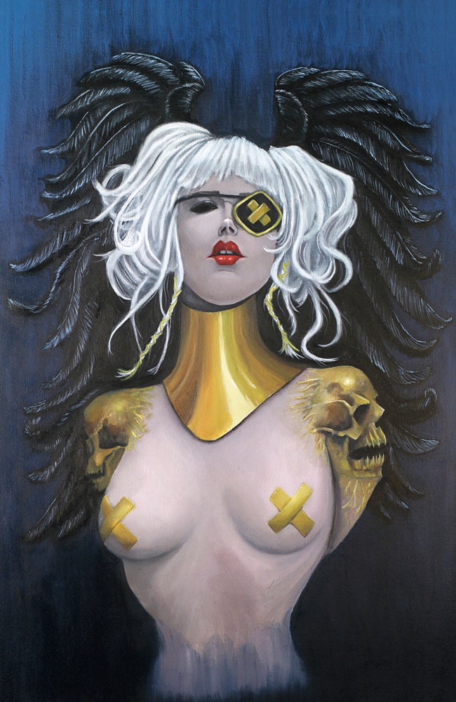 Mist: Valkyrie Series. A Reese Hilburn (RockabillyReese) Original Oil Painting