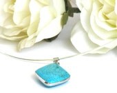 Ocean Drop - Stirling Silver Plated Turquoise Pendant