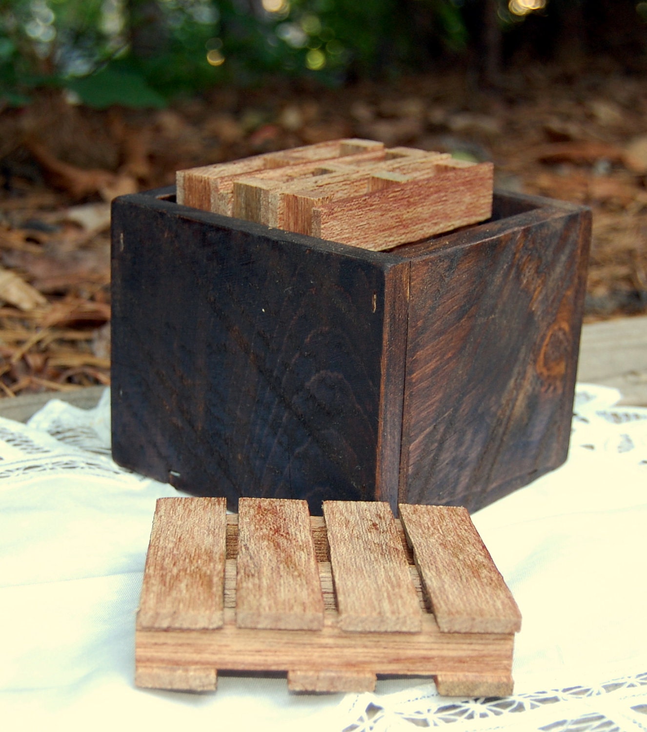 Mini Pallet Coaster Set