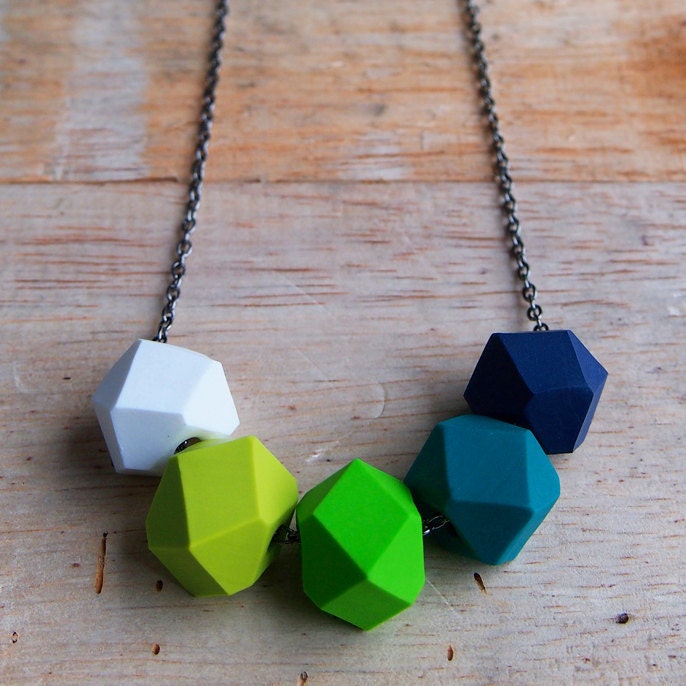 Green with Envy Geo Pop Necklace
