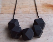 Liquorice Geo Pop necklace