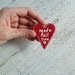 Red heart magnet love message