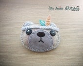 Felt Bear Brooch - Cute Kawaii brooch - brooch -  READY TO SHIP