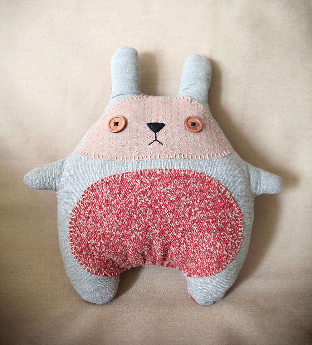 Bunny Plush Toy - Soft toy - Stuffed toy - Valentine Gift - Stuffed Animal - Grey bunny rabbit soft toy - Pillow - READY TO SHIP
