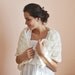 Cream - hand knitted lace shawl - mohair silk