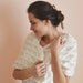 Cream - hand knitted lace shawl - mohair silk