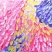 Banff Cascades Garden Abstract Acrylic Painting Purple, Blue, Pinks and Gold