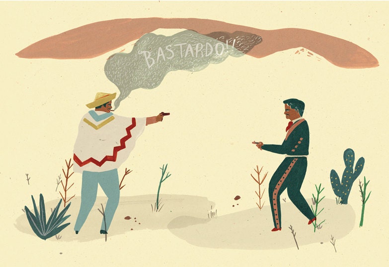 Mexican stand off giclee print