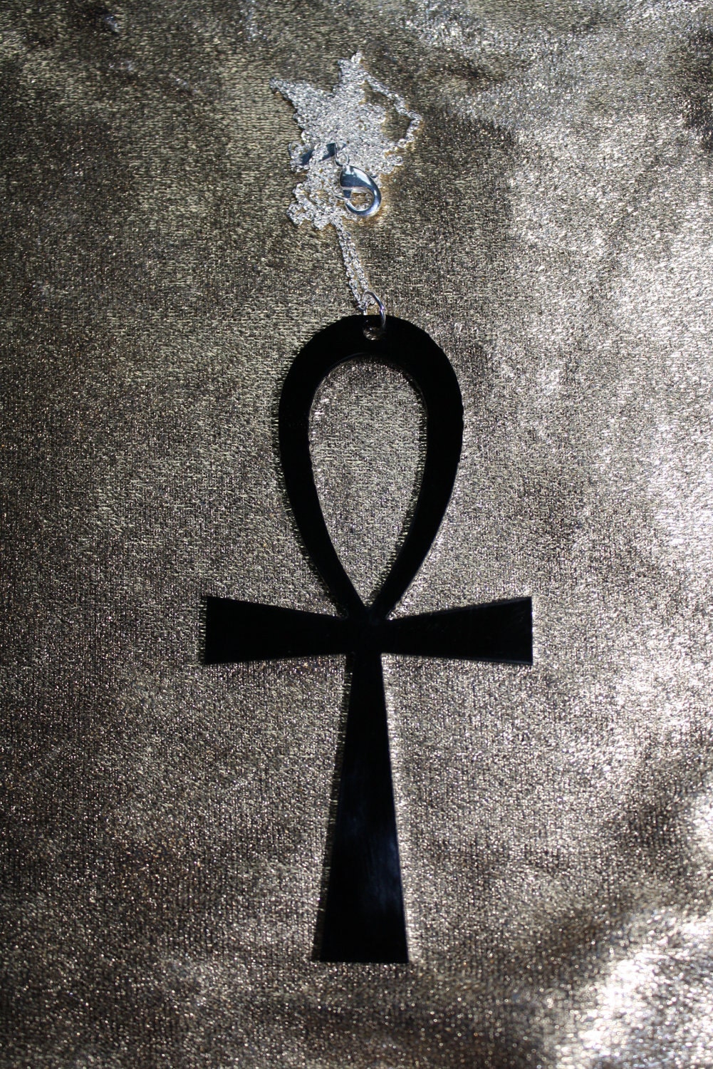 BLACK Ankh Necklace