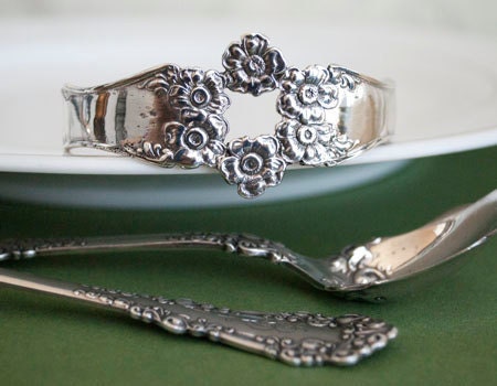 Spoon Cuff Bracelet: "Florentine" by Silver Spoon Jewelry