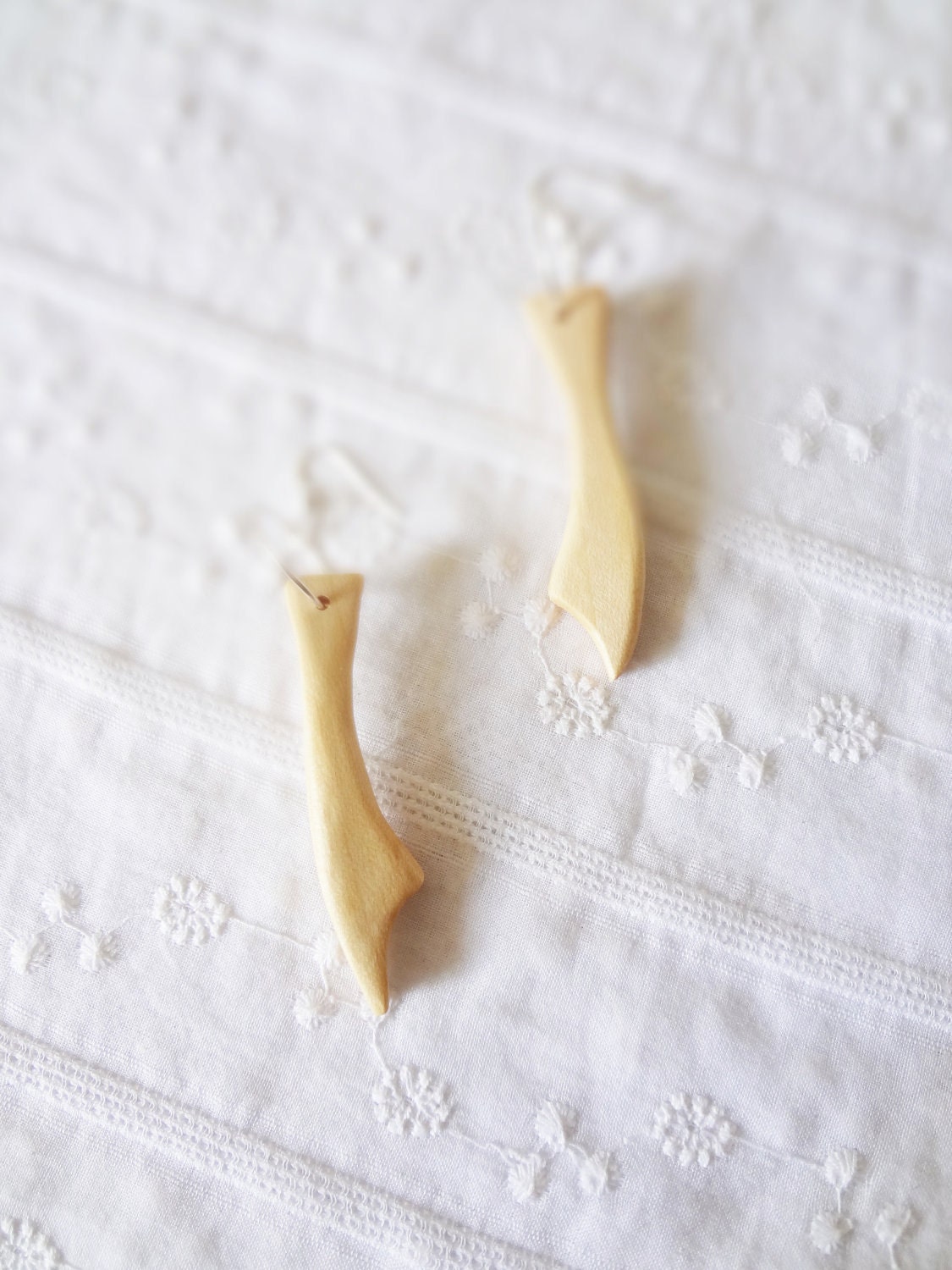 white night- maple wood french rustic tribal earrings - thefrenchboheme