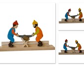 Handcrafted wooden Timberman, natural, organic wooden toys for kids