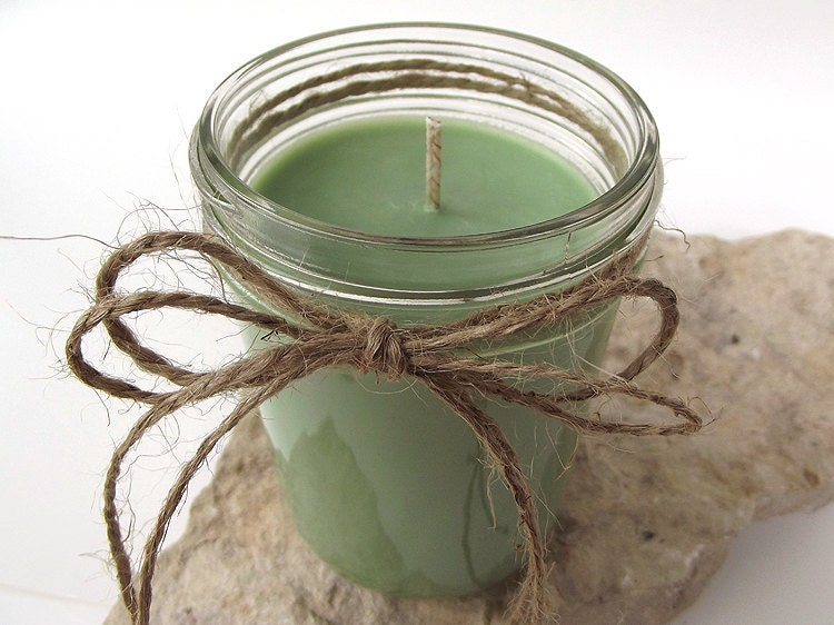 Soy Candle scented with Butterfly Meadows -- 16 ounce Mason Jar
