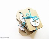 100 Large Kraft Tags, Kraft Paper Tags Scalloped, Wedding Escort or Wish Tags, Place Cards, Natural & Eco Friendly