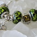 Army Murano European Bracelet - Army "Gone Green"  Logo Murano glass bead and european charm bracelet