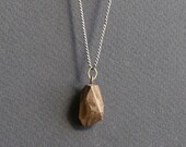 Silk Drop Crystal Necklace (Grey)