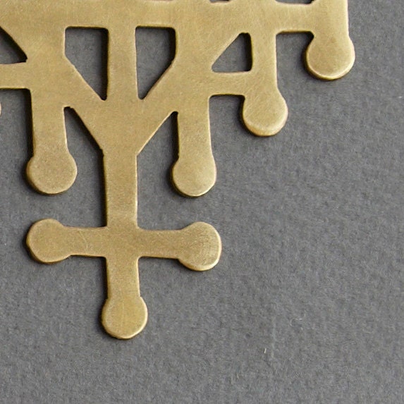 RESERVED FOR silvana bonfante g. - Cutout Gate Earring (Brass)