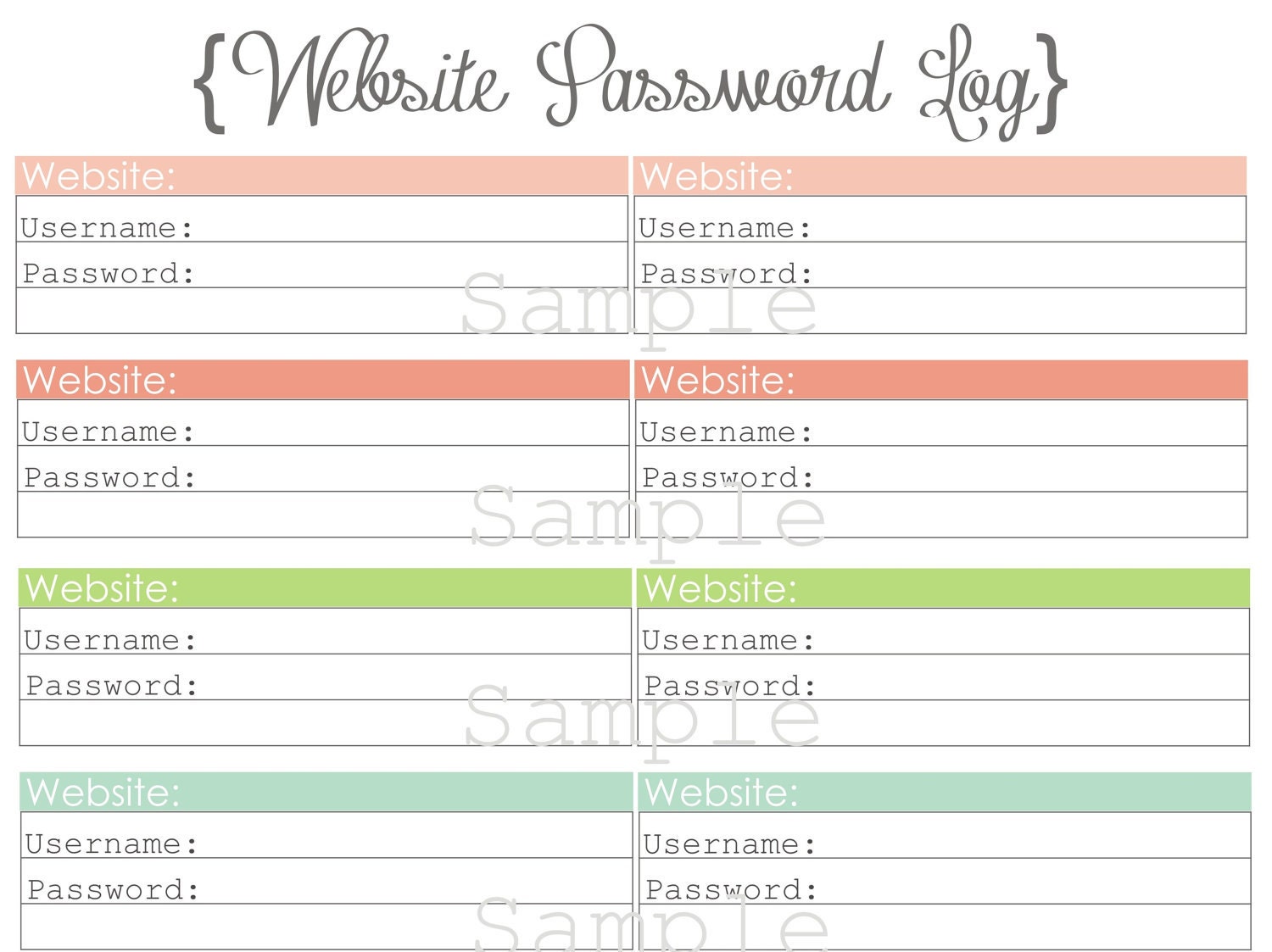 Password Log