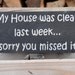 My house was clean last week sorry you missed it wood sign