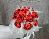 Red Bouquet, Red Bridal Bouquet, Red Wedding Bouquet