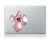 Pink elephant- Macbook Stickers Vinyl Mac decals Macbook decal Macbook Pro decal Apple mac decal for Macbook Air / Macbook Pro sticker