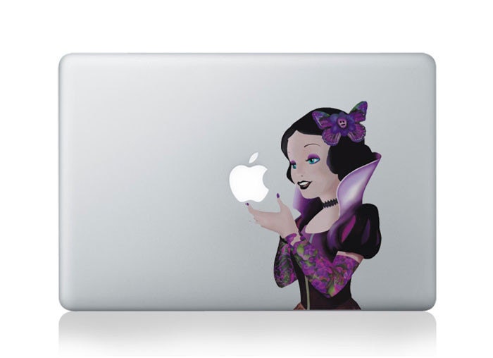 Snow White Tattoo- Macbook Stickers Vinyl Mac decals Macbook decal Macbook Pro decal Apple mac decal for Macbook Air / Macbook Pro sticker